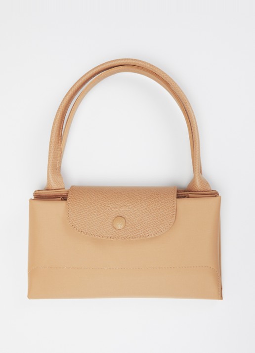 Longchamp Le Pliage One handtas L met leren details - detail 3 beige