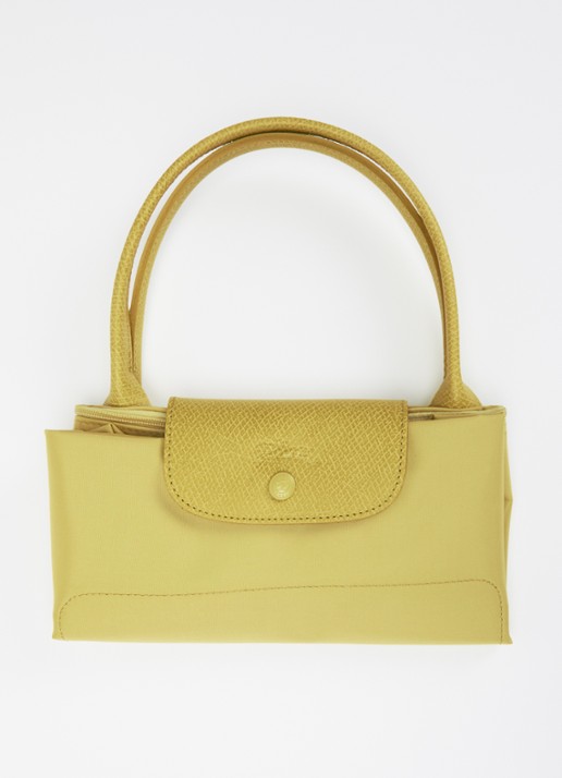 Longchamp Le Pliage One handtas L met leren details - detail 4 lindegroen
