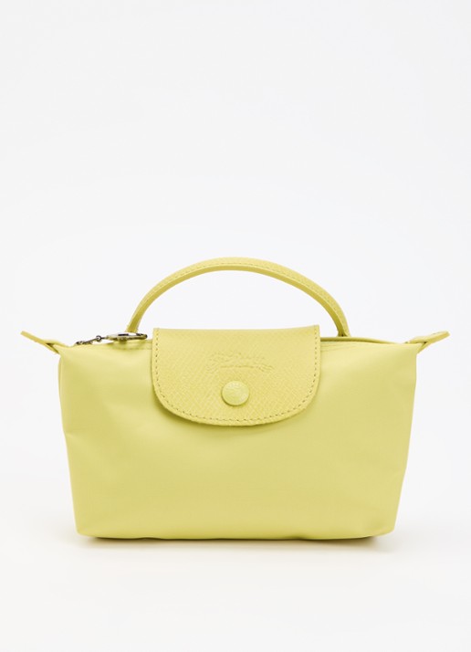 Longchamp Le Pliage One handtas met leren details - voorkant 2 lime