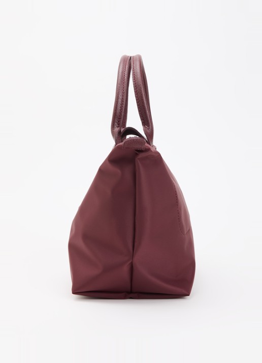 Longchamp Le Pliage One handtas S met leren details - detail 2 bordeauxrood
