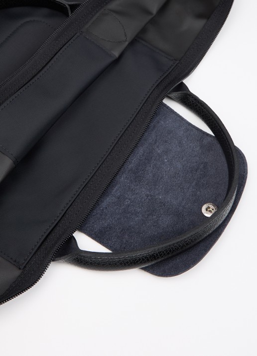Longchamp Le Pliage One reistas L met leren details - detail 3 zwart
