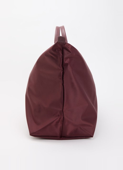 Longchamp Le Pliage One reistas XL met leren details - detail 5 bordeauxrood
