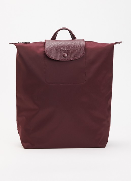Longchamp Le Pliage One rugzak M met leren details