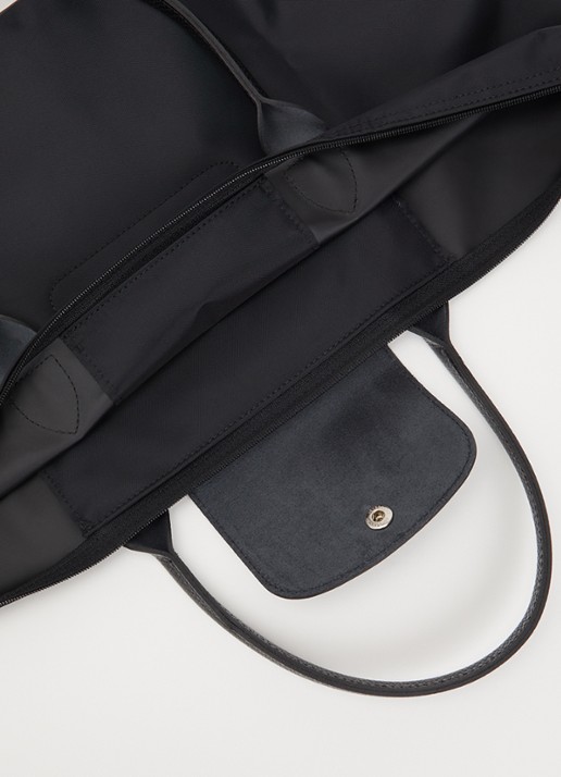 Longchamp Le Pliage One schoudertas L met leren details - detail 2 zwart