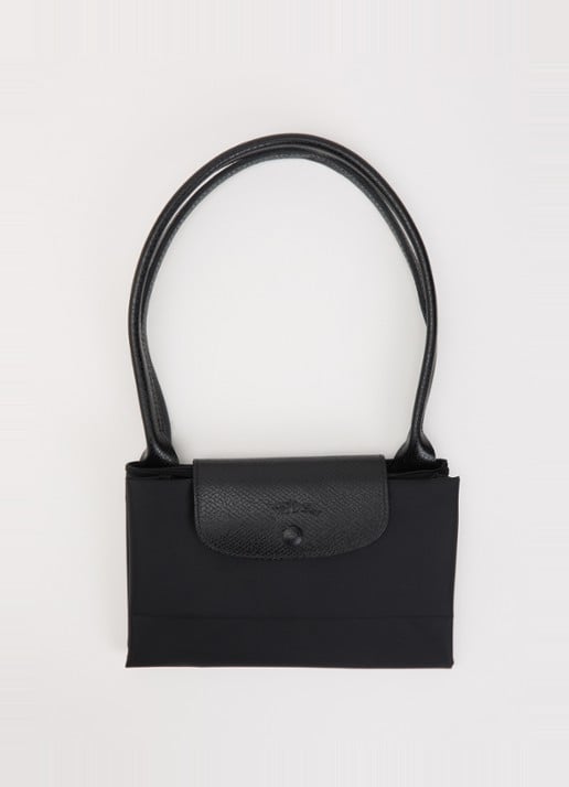 Longchamp Le Pliage One schoudertas L met leren details - detail 6 zwart