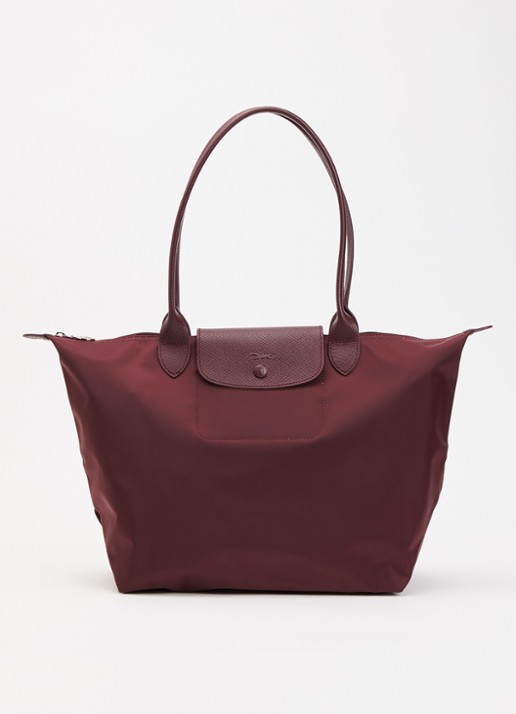 Longchamp Le Pliage One schoudertas L met leren details