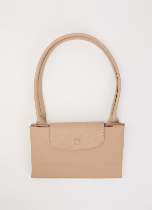 Longchamp Le Pliage One schoudertas L met leren details - detail 6 beige