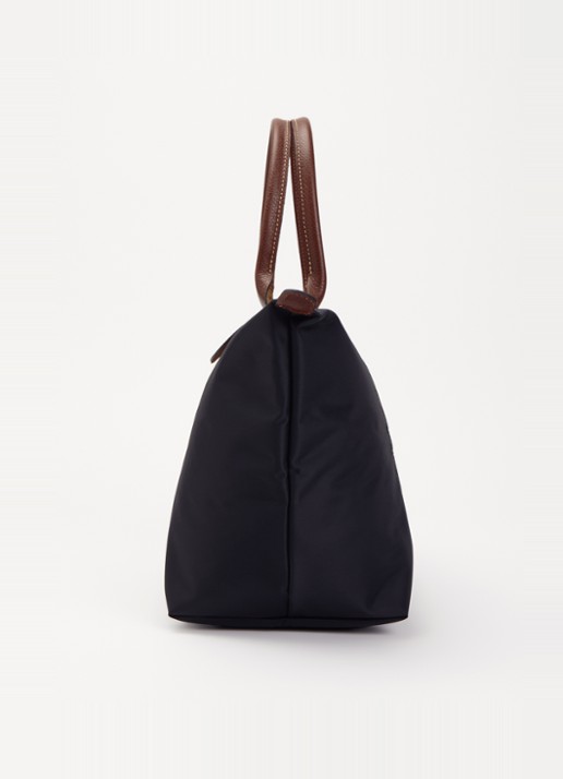 Longchamp Le Pliage Original handtas L met leren details - detail 2 zwart