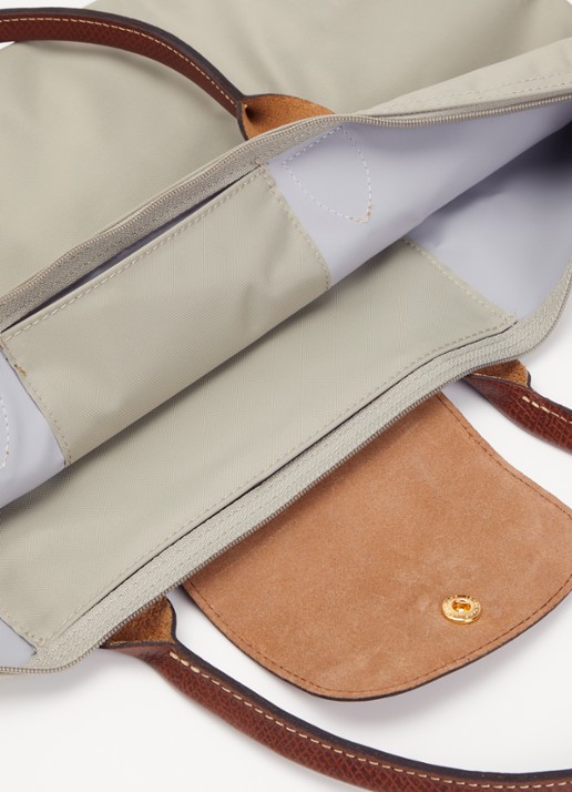 Longchamp Le Pliage Original handtas L met leren details - detail taupe