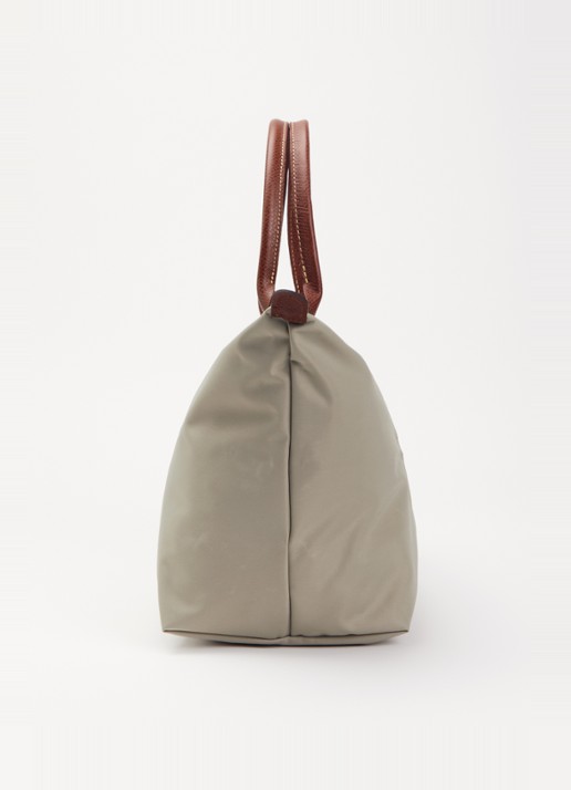 Longchamp Le Pliage Original handtas L met leren details - detail 2 taupe