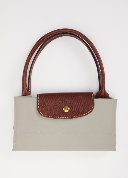 Longchamp Le Pliage Original handtas L met leren details - detail 3 taupe