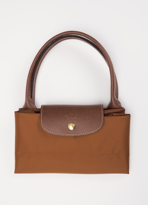 Longchamp Le Pliage Original handtas L met leren details - detail 3 cognac