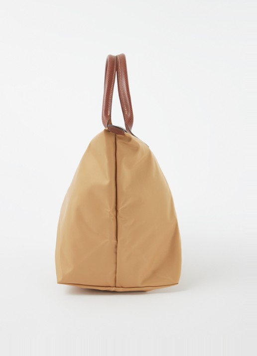 Longchamp Le Pliage Original handtas M met leren details - detail 5 camel