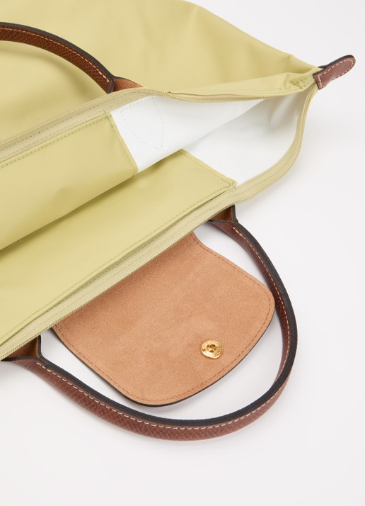 Longchamp Le Pliage Original handtas M met leren details - detail 4 mosgroen