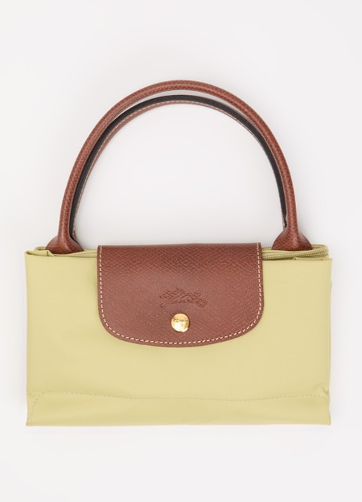 Longchamp Le Pliage Original handtas M met leren details - detail 6 mosgroen