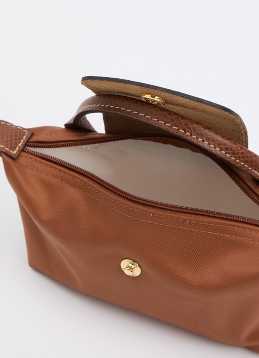 Longchamp Le Pliage Original handtas met leren details - detail 2 cognac
