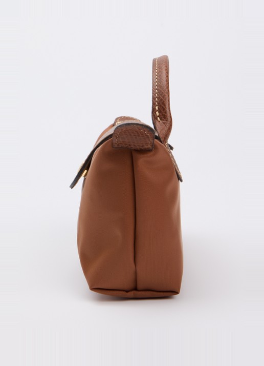 Longchamp Le Pliage Original handtas met leren details - detail 3 cognac