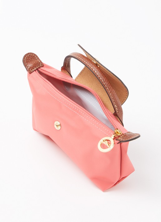 Longchamp Le Pliage Original handtas met leren details - detail donkerroze