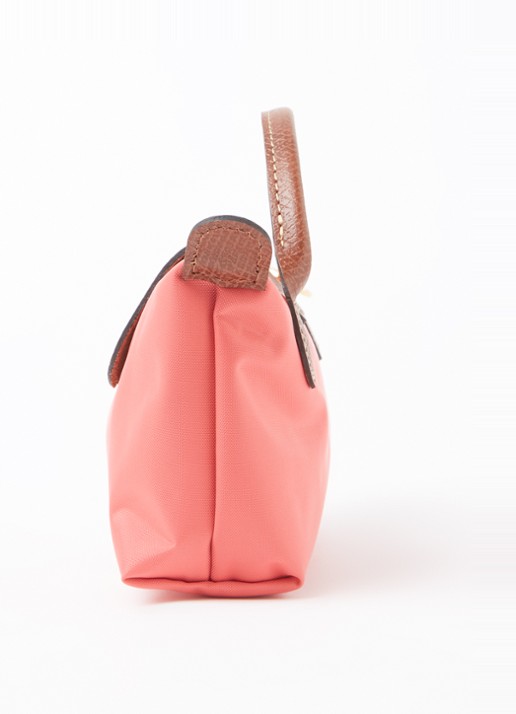 Longchamp Le Pliage Original handtas met leren details - detail 2 donkerroze
