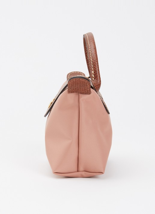 Longchamp Le Pliage Original handtas met leren details - detail 5 oudroze