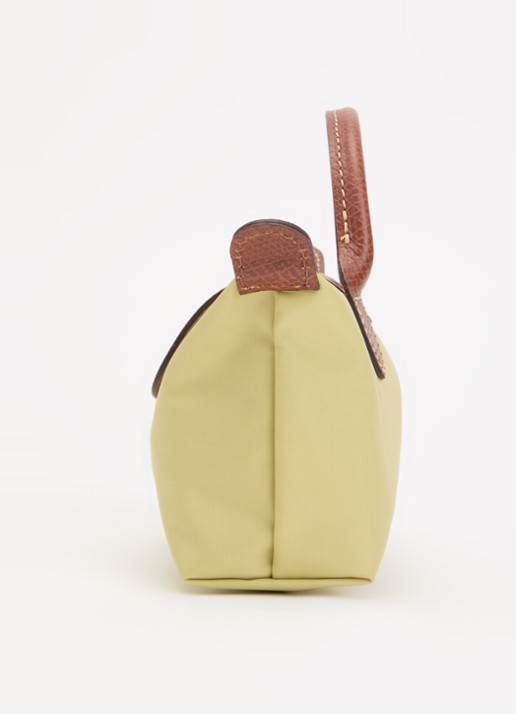 Longchamp Le Pliage Original handtas met leren details - detail 5 mosgroen
