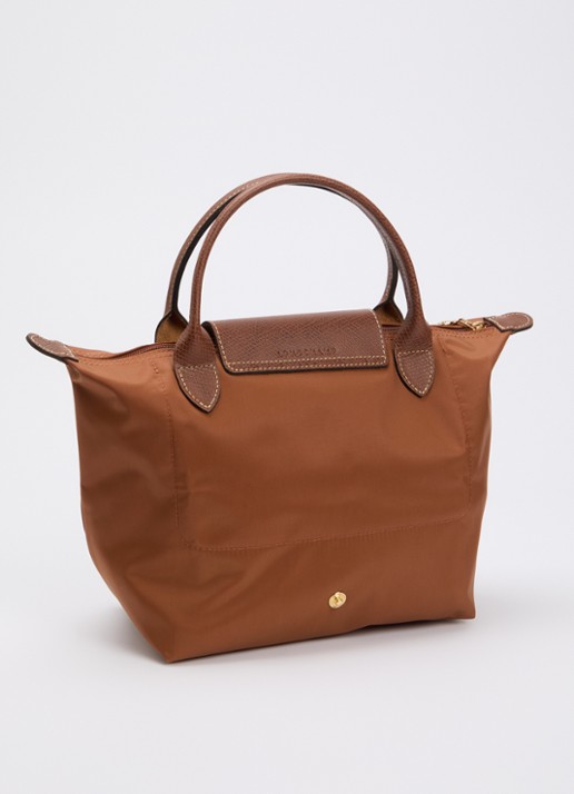 Longchamp Le Pliage Original handtas S met leren details - achterkant cognac