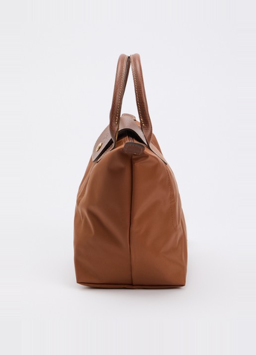 Longchamp Le Pliage Original handtas S met leren details - detail 3 cognac