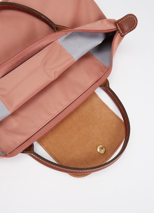 Longchamp Le Pliage Original handtas S met leren details - detail 4 oudroze