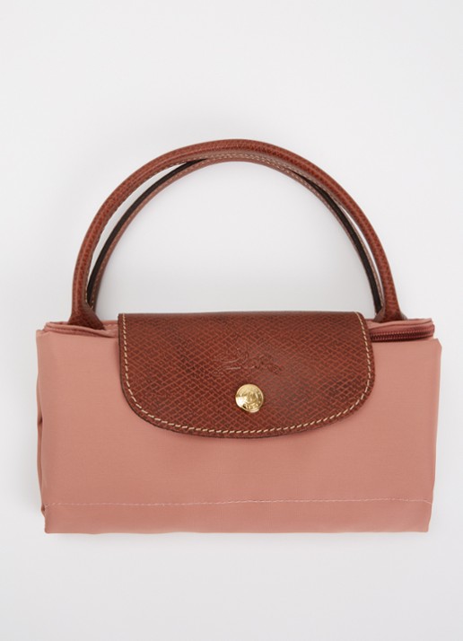 Longchamp Le Pliage Original handtas S met leren details - detail 6 oudroze