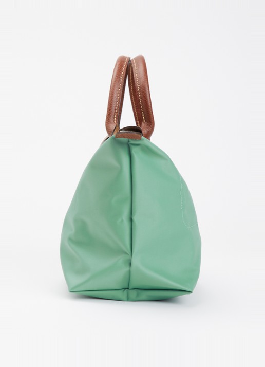 Longchamp Le Pliage Original handtas S met leren details - detail 4 zeegroen