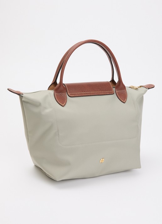 Longchamp Le Pliage Original handtas S met leren details - achterkant donkergrijs