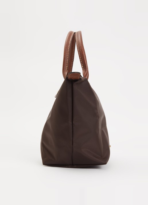 Longchamp Le Pliage Original handtas S met leren details - detail 3 chocoladebruin
