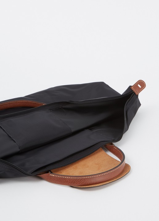 Longchamp Le Pliage Original reistas L met leren details - detail 2 zwart