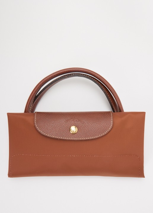Longchamp Le Pliage Original reistas L met leren details - detail 5 cognac