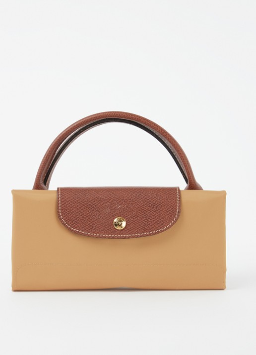 Longchamp Le Pliage Original reistas L met leren details - detail 3 camel