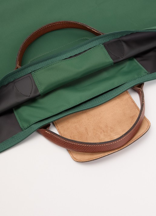 Longchamp Le Pliage Original reistas L met leren details - detail 3 donkergroen