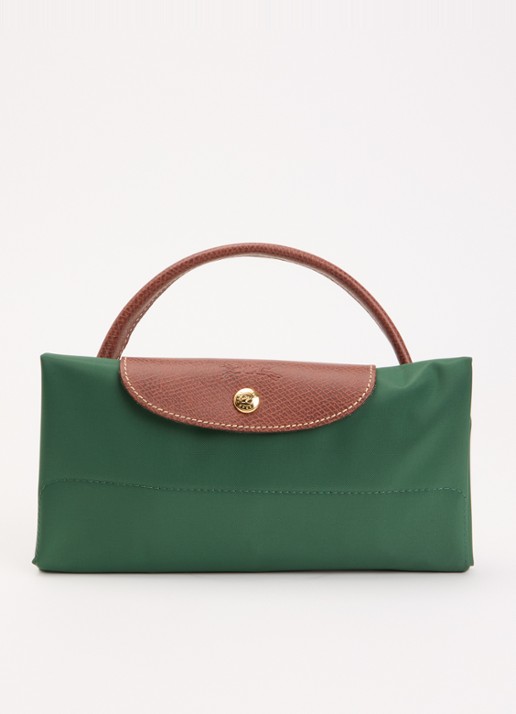 Longchamp Le Pliage Original reistas L met leren details - detail 5 donkergroen