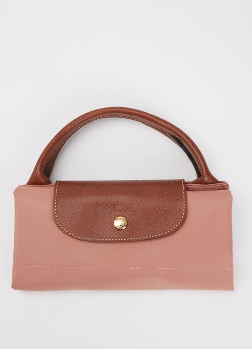Longchamp Le Pliage Original reistas L met leren details - detail 5 oudroze