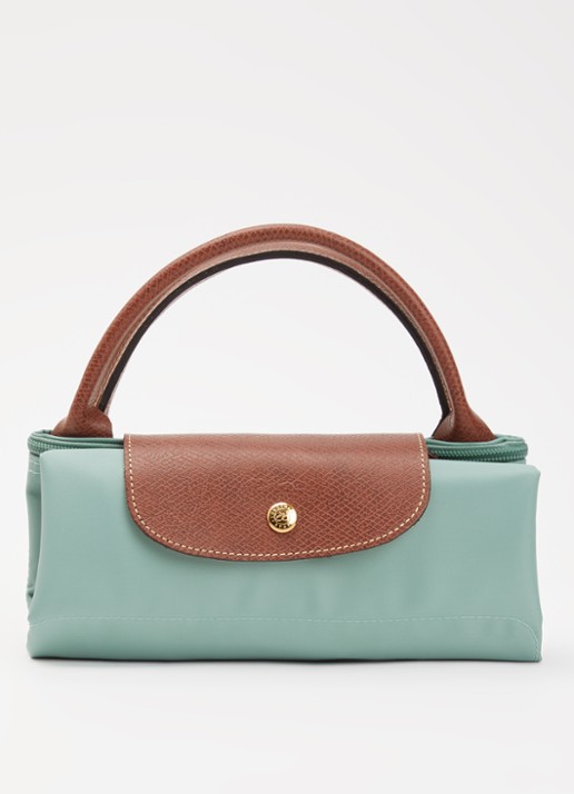 Longchamp Le Pliage Original reistas L met leren details - detail 5 mint