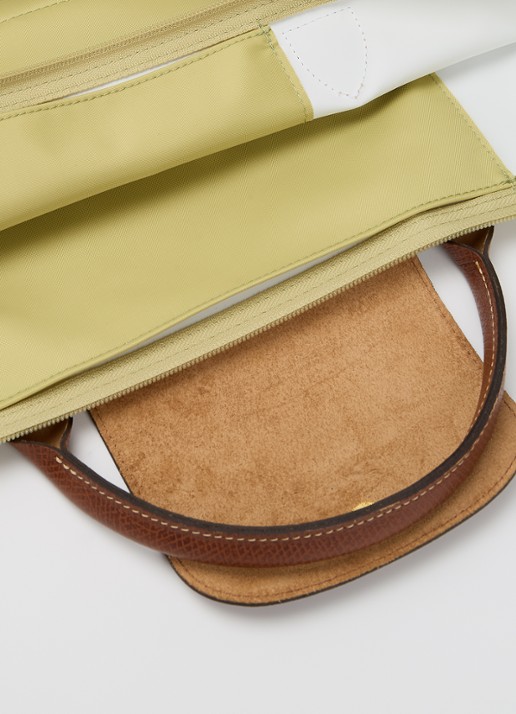 Longchamp Le Pliage Original reistas L met leren details - detail 2 lime