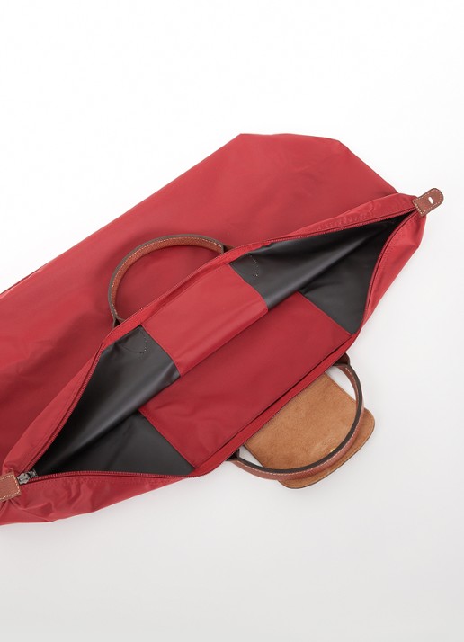 Longchamp Le Pliage Original reistas XL met leren details - detail bordeauxrood