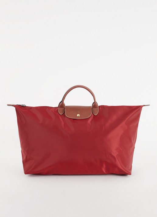 Longchamp Le Pliage Original reistas XL met leren details - voorkant 5 bordeauxrood