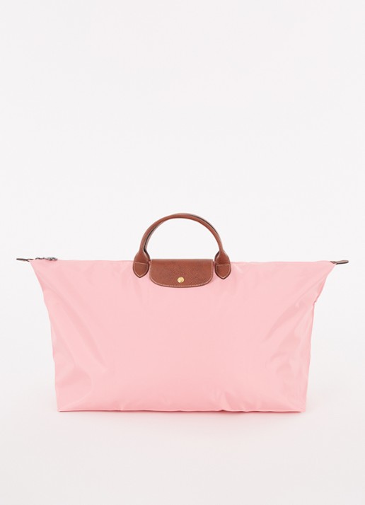 Longchamp Le Pliage Original reistas XL met leren details - voorkant 4 roze