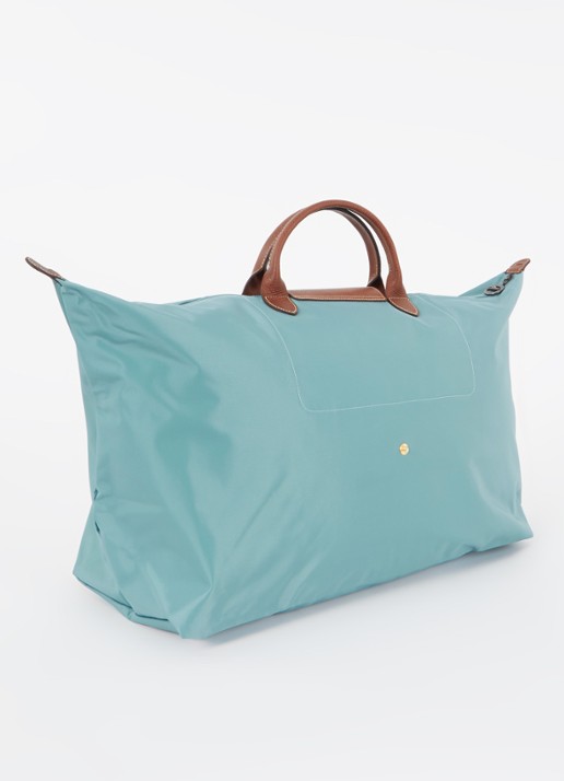 Longchamp Le Pliage Original reistas XL met leren details - achterkant 3 mint