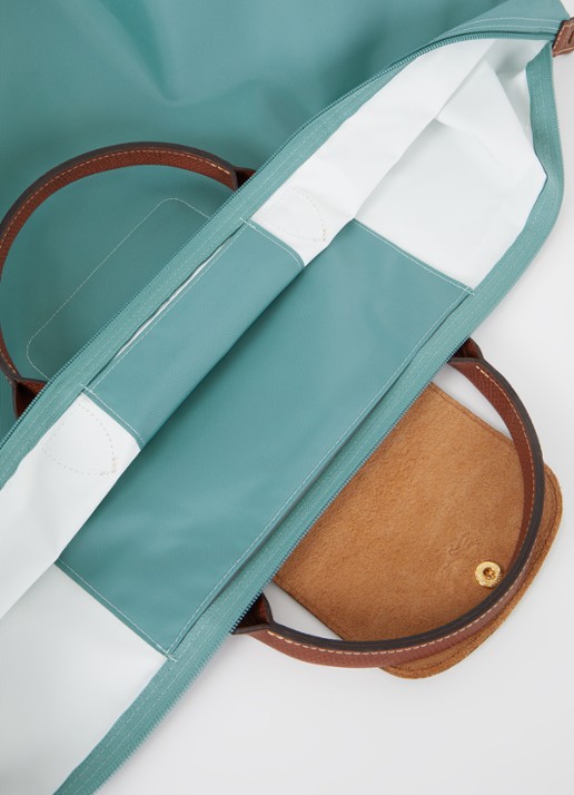 Longchamp Le Pliage Original reistas XL met leren details - detail 4 mint