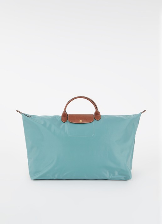 Longchamp Le Pliage Original reistas XL met leren details - voorkant mint