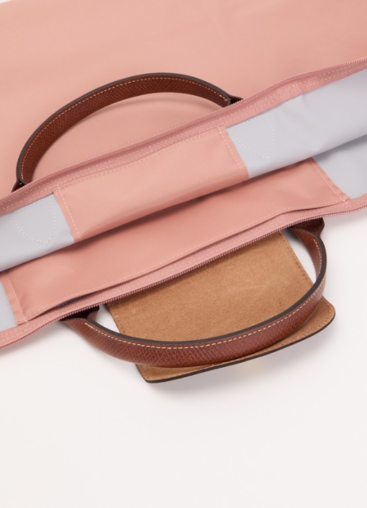 Longchamp Le Pliage Original reistas XL met leren details - detail 2 oudroze
