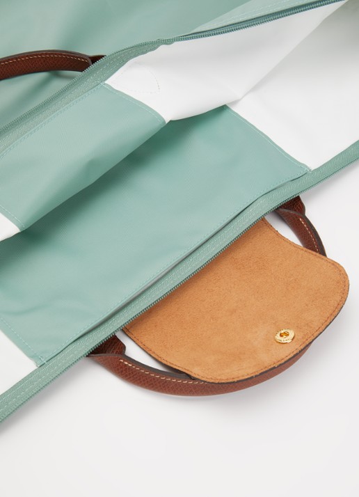 Longchamp Le Pliage Original reistas XL met leren details - detail 3 mint