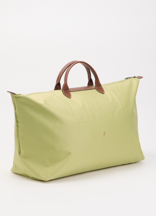 Longchamp Le Pliage Original reistas XL met leren details - achterkant 5 groen