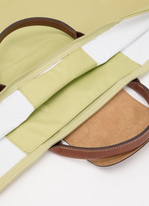 Longchamp Le Pliage Original reistas XL met leren details - detail groen